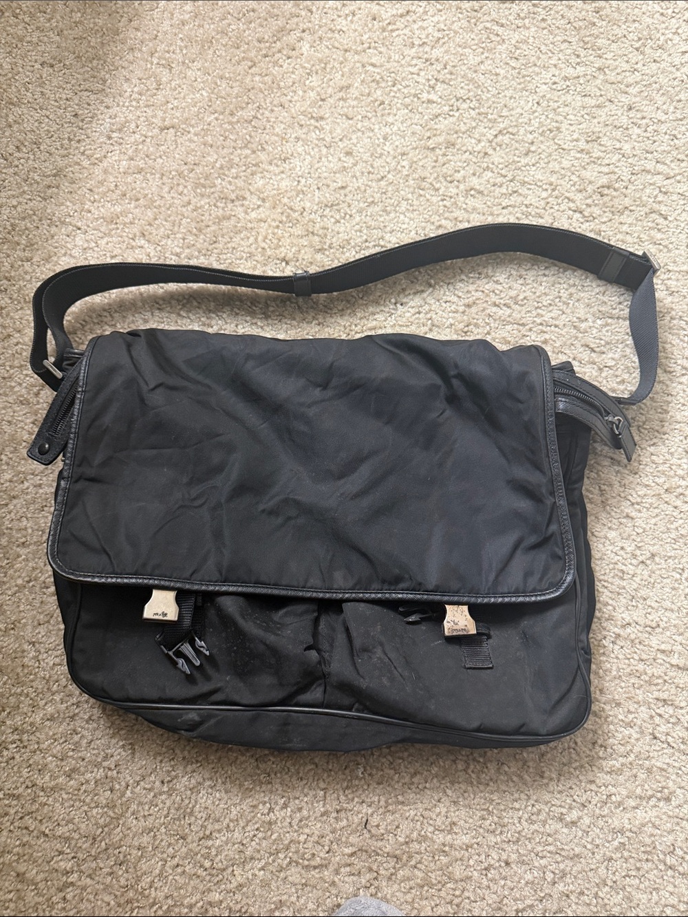 Prada Black Men's Messenger Bag